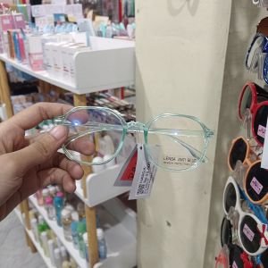 Kacamata Dewasa/Cewek/Transparan Hijau
