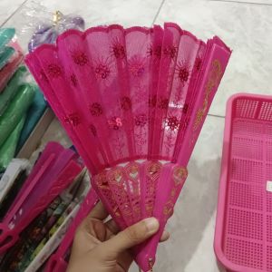 Kipas Lipat Payet Pink