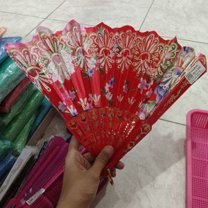 Kipas Lipat Gliter Merah