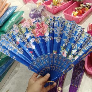 Kipas Lipat Gliter Navy