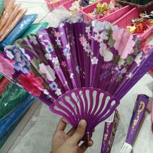 Kipas Lipat Glitter Ungu