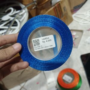 Pita Satin Biru 1/4inch 13mtr