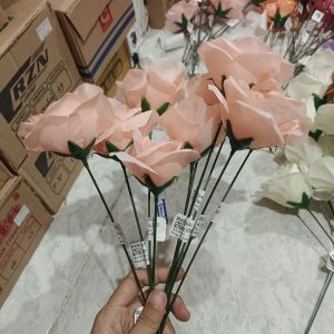 Bunga Kuntum Rose Peach