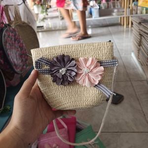 Tas Anyam Bunga Putih