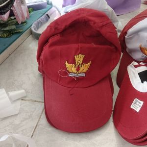 Topi SD Merah Polos