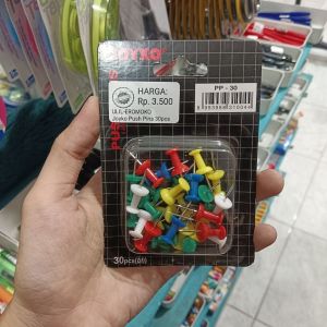 Joyko - Push Pins Mix Warna Neon isi 30 pcs - Mix - Ecer