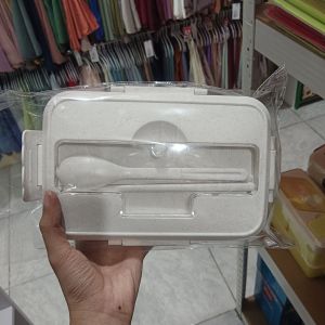 Lunch Box Jerami Putih