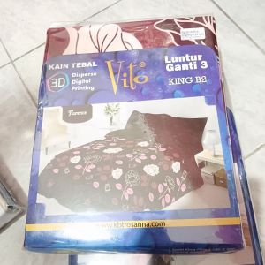 Sprei Vito King B2/Florence/180x200cm/ Motif Maroon