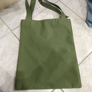 Totebag Polos Resleting Hijau