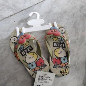 Sendal Anak Jepit Mokaya/ Cewek/ Hijau/ 24