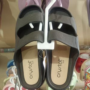 Sandal Dewasa Slop/Cewek/Crystal Lux/Hitam