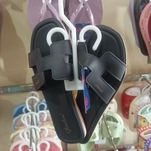 Sandal Dewasa Slop/Cewek/Glanzton/Hitam