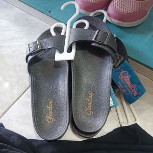 Sandal Dewasa Slop/Cewek/Glanzton/Hitam