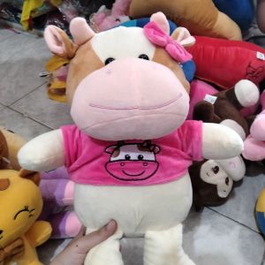 Boneka Sapi Pita Cream Coklat M
