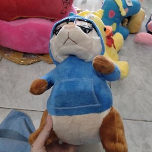 Boneka Tupai Hoodie Kacamata M