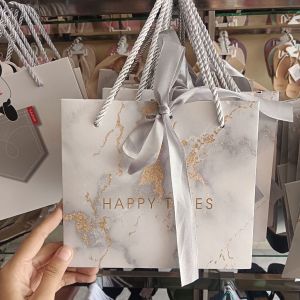 Paperbag Pita Happy Times Silver/Kecil
