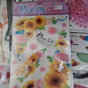 Stiker Room Decor Flowers 6D