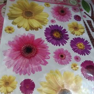 Stiker Dinding Room Decor Bunga 5D