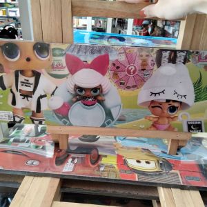 Meja belajar lipat kayu karakter kecil