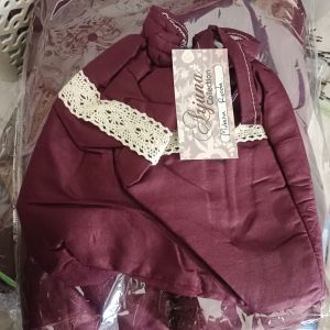Mukena Renda Arjuna Maroon