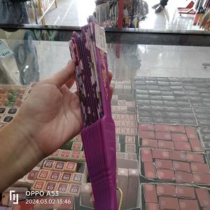 Kipas Lipat Glitter Ungu