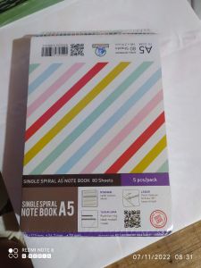 Single Spiral A5 Note Book 80 Sheet Locomotif