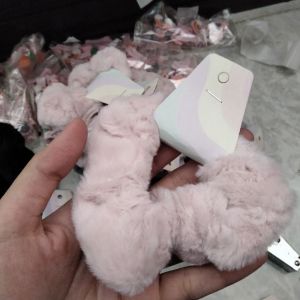 ikat rambut bulu/Pink
