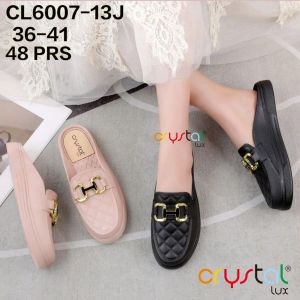 Sendal Sepatu Slop Crystal/Hitam/3839
