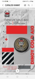 Kawat koil dinoy gold aio full