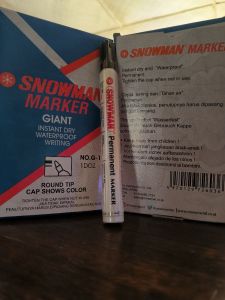 Snowman Permanent Marker Black