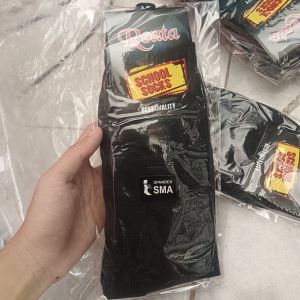 Kaos Kaki Reata Hitam Polos/SMA