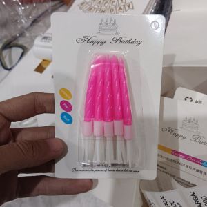 Lilin Happy Birthday/Pink