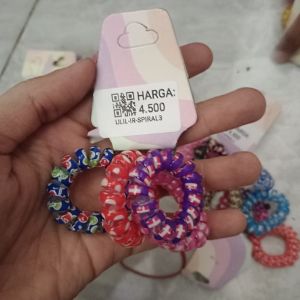 Ikat Rambut Spiral Isi 4