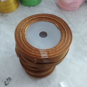 Pita Satin 1/2cm /Coklat 