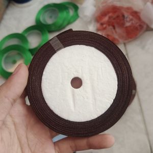 Pita Satin 1/4cm /Coklat 