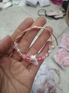 Gelang Tali Mote Pink 