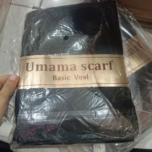 Umama Scarf Basic Voal Hitam Polos 