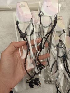 Strap Masker Mote Bunga Hitam