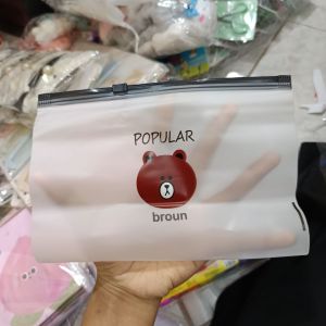 Pouch Ziplock Popular Broun