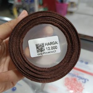 Pita Satin/1 Inchi/Coklat