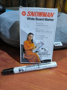 Snowman White Board Marker Black  