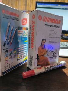 Snowman White Board Marker Red