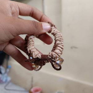 Ikat rambut Kristal Coklat 