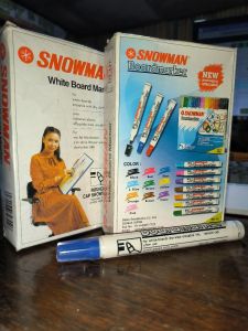 Snowman White Board Marker Blue 