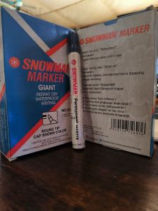 Snowman Permanent Marker Blue