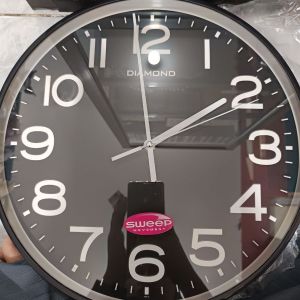 Diamond Sweep/ Jam Dinding/ Hitam