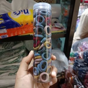 Ikat Rambut Tabung Donat/ Isi 100/ Nude