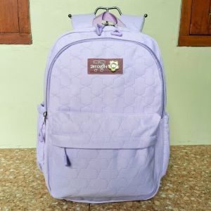 Tas Ransel Backpack Sekolah Anak Alto Girl Original Texture-Ungu