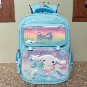 Tas Ransel Backpack Sekolah Anak Perempuan Ribbon Kuromi Cinamoroll Melody-Cinamoroll