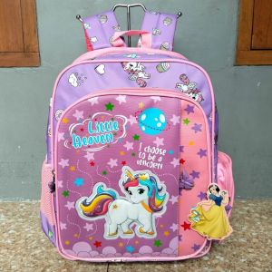 Tas Ransel Backpack Sekolah Anak Perempuan Naerdvo by I choose to be Unicorn-Ungu Pink